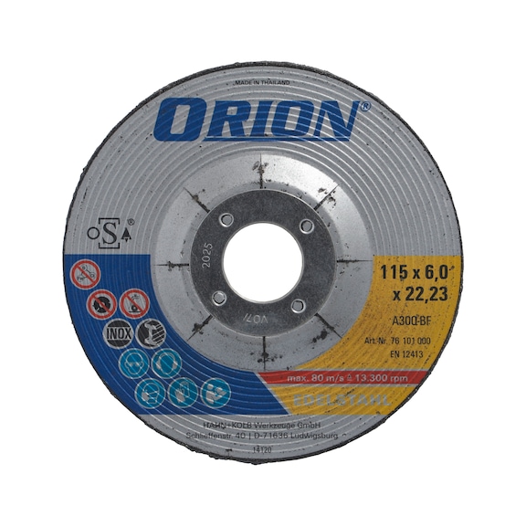 ORION combination roughing disc 115x6x22.23 mm - Nagyolótárcsa