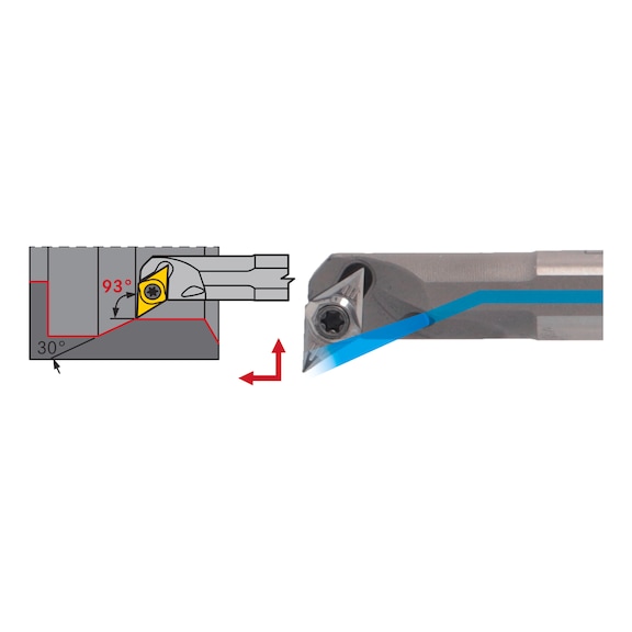 ATORN SDUC offset boring bar, HSS, positive, left, AH 0810 H SDUC R/L 07 - SDUC boring bar, offset, HSS positive, left-hand