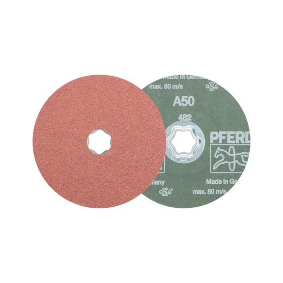 Disco de fibra de corindón especial Combiclick PFERD diámetro 125 mm A 50 - Disco de fibra de corindón COMBICLICK