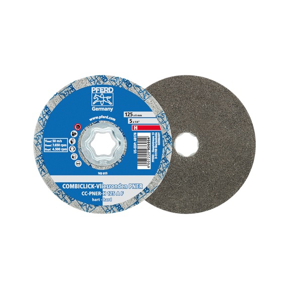 Disque dur texture abrasive pressé PFERD Combiclick CC PNER, diamètre 125 mm, A - COMBICLICK disque non tissé pressé