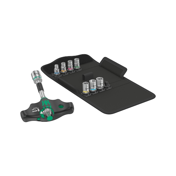 Screwdriving set with T-handle hand holder 9 pieces