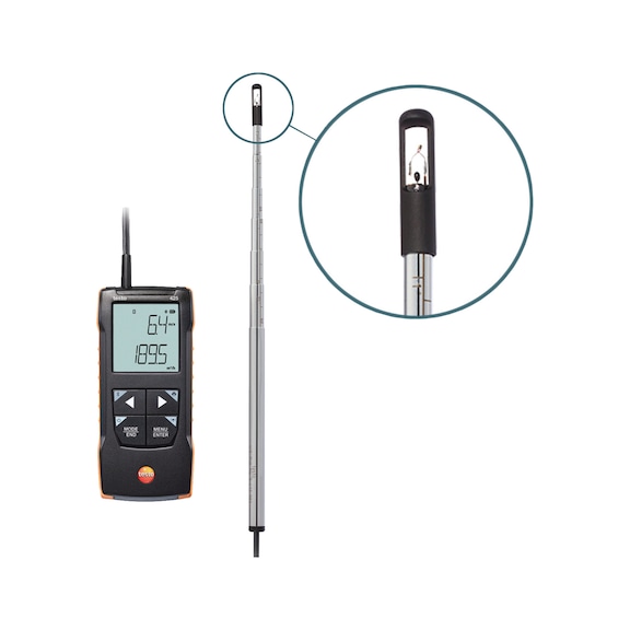 TESTO 425 - digital hot-wire anemometer with app connection - Digital hot-wire anemometer