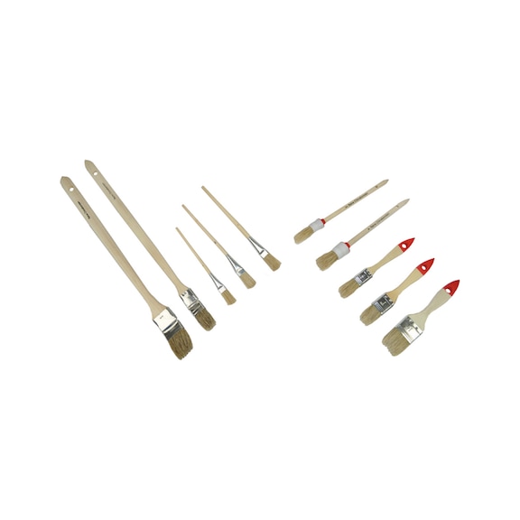 NÖLLE PROFI BRUSH brush set, 10 pieces with flat, round and enamel brushes - Brush set, 10 pieces