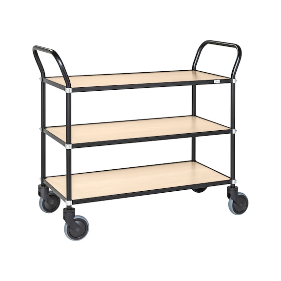 KM8113 design serving trolley with three load areas