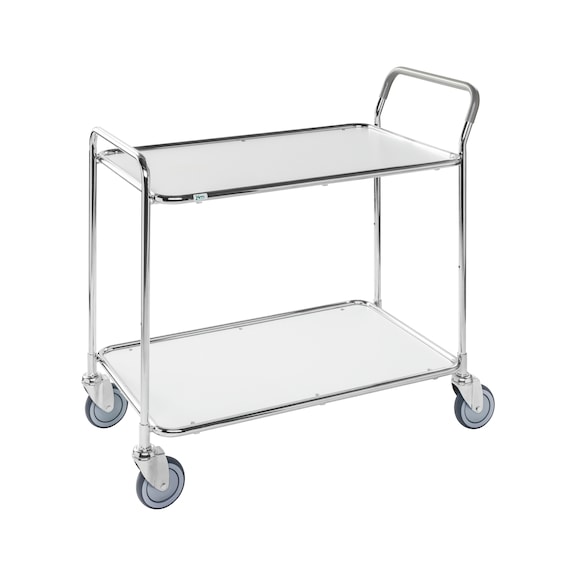 Serving trolley with two load areas