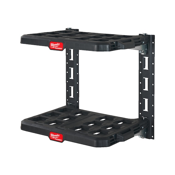MILWAUKEE rail system for wall mounting PACKOUT 2 wall mounts/base plates - PACKOUT rail system set for wall mounting