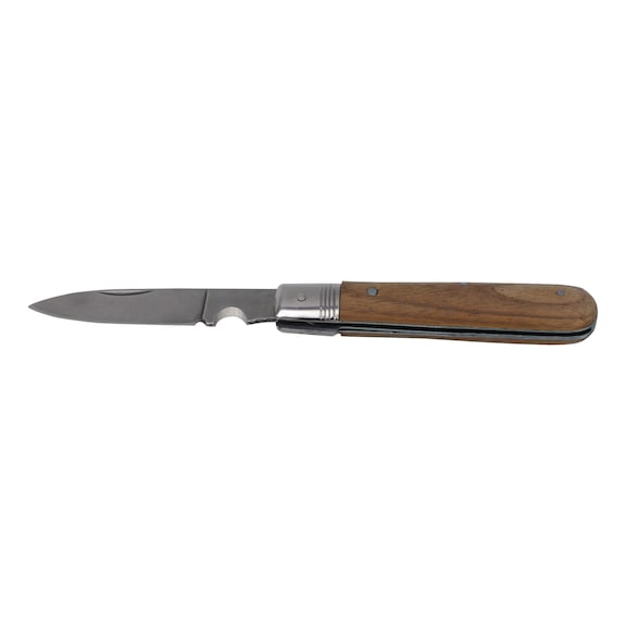 ORION chowany i blokowany nóż do kabli z drewnianym uchwytem - Nóż do kabli z drewnianym uchwytem