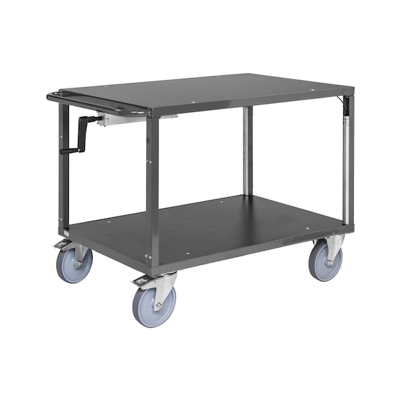 Tischwagen ERGO, 1000 x 700 mm höhenverstellbar, Tragfähigkeit 400 kg - Tischwagen ERGO, höhenverstellbar