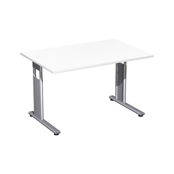 Masa C ayağı Flex 1200x800 beyaz/gümüş - Flex C ayaklı masa