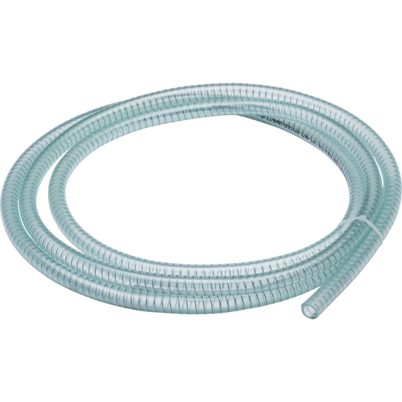 Vacuum suction hose with wire spiral