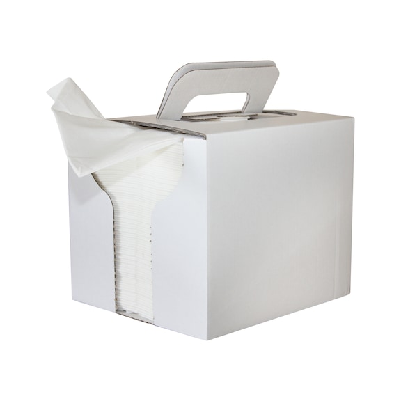 ORION Wischtücher 8 x 100 Stück Lösungsmittel beständig weiß 320x380 mm - Wischtücher in praktischer Box