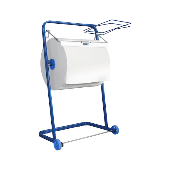 ORION floor stand w/ refuse bag holder up to 40 cm wide, portable, metal, blue - ORION floor stand