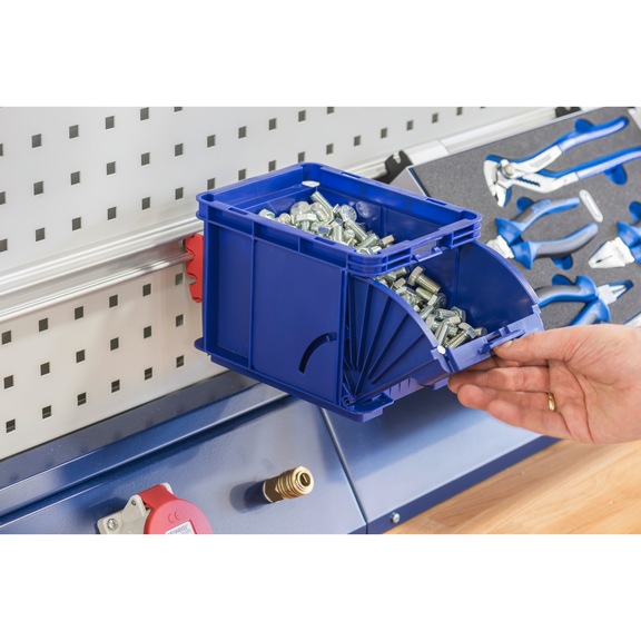 CLIP-O-FLEX insert profile for W-KLT storage boxes with angle 0°/12.5°/25° - W-KLT®-CLIP hook-on profile for W-KLT® storage boxes