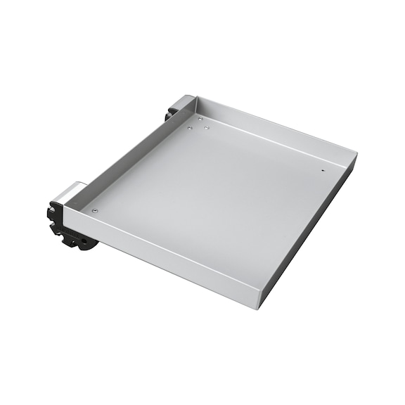 CLIP-O-FLEX tray, 260x345x30 mm, with 2 clip-on profiles on long side 0/40/80° - Trays with 0-80° clip-on profiles