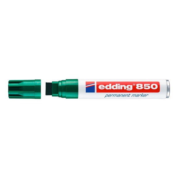 EDDING 850 permanent marker, green, chisel nib, broad markings, 5-15 mm - e-850 permanent marker