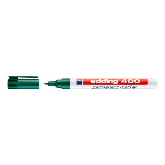 EDDING 400 permanent marker, green, fine round nib 1 mm, waterproof - e-400 permanent marker