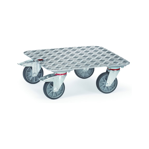 Wheeled platform on aluminium quintet sheet