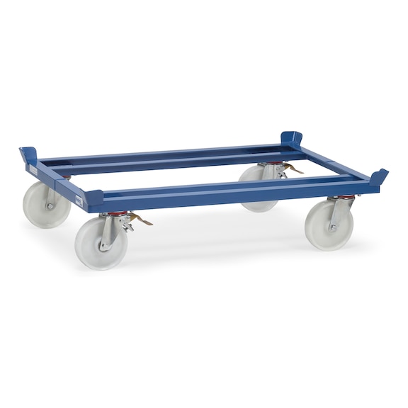 pallet truck for tugger trains 1210x1010 mm, 4 PA rollers - Pallet trolley for standard tugger trains