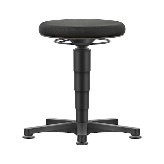 bimos all-round stool, 5-star base, glide runners, grey ring, fabric seat - Allround stool with glide runners, fabric