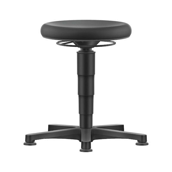 bimos all-round stool, 5-star base, glide runners, grey ring, PU foam seat - Allround stool with glide runners, integral foam