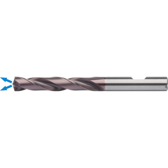 High-performance drill, solid carbide TiAlN HPC 5xD with internal cooling HB - 2