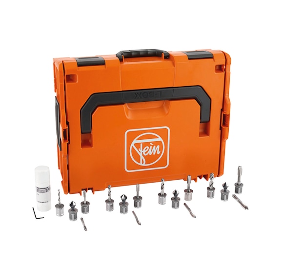 FEIN accessories for Machinery Set with 3/4 inch Weldon, L-BOXX 136 - Extensive screw tapping accessories user set