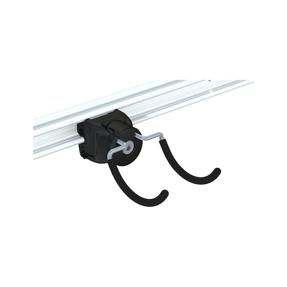 CLIP-O-FLEX<SUP>®</SUP> Werkzeughaken Typ R 30 mm, schwarz PVC beschichtet - Werkzeughaken, gummiert