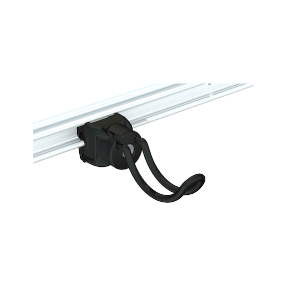 CLIP-O-FLEX<SUP>®</SUP> Werkzeughaken Typ R 40 mm, schwarz PVC beschichtet - Werkzeughaken, gummiert