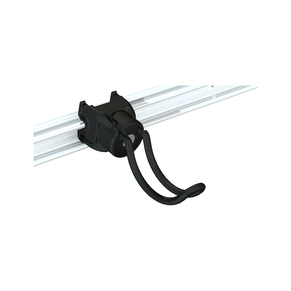 CLIP-O-FLEX<SUP>®</SUP> Werkzeughaken Typ R 40 mm, schwarz PVC beschichtet - Werkzeughaken, gummiert