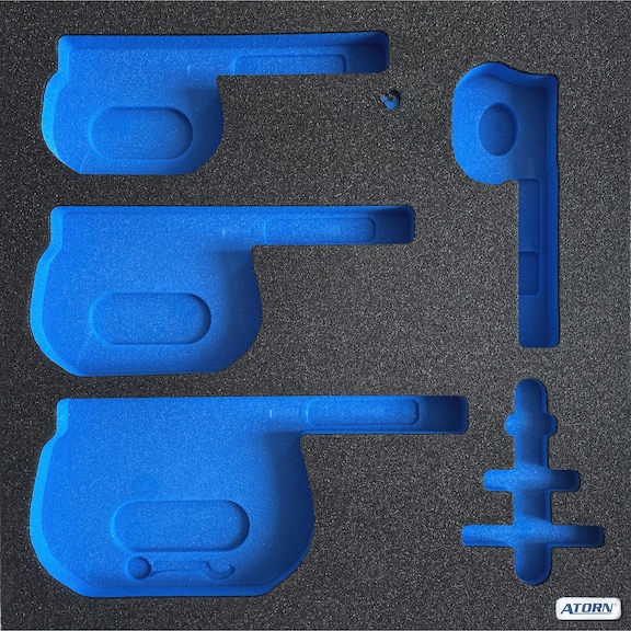 ATORN empty hard foam insert, suitable for 4 micrometers measuring 0-100 mm - Hard foam insert, empty - micrometers 4