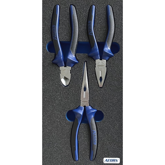 ATORN hard foam insert equipped with pliers assortment with 3 pcs - Hard foam insert - pliers assortment 3