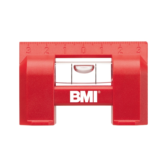 Niveau à bulle de poche BMI E-LEVEL, 70 mm, aimant - Niveau à bulle pour prises et interrupteurs