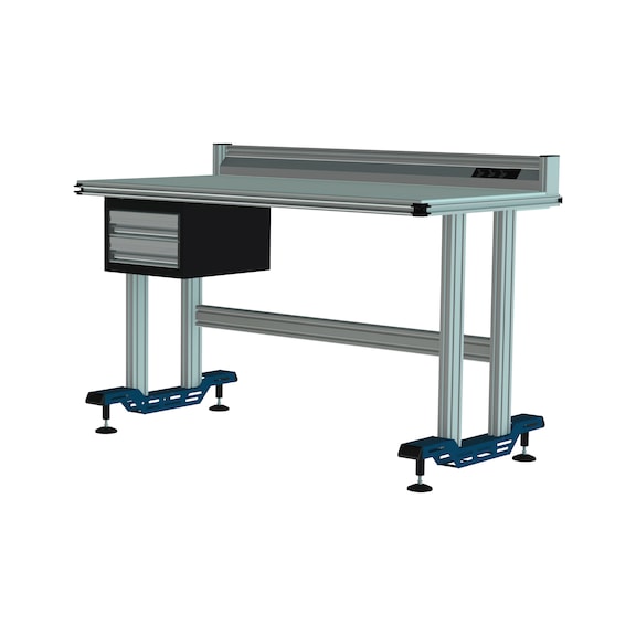 CLIP-O-FLEX standing system workstation with drawer block - Standing system workstation
