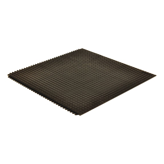 Notrax ESD nitrile rubber floor tile, studded, black - Skywalker HD™ ESD nitrile rubber floor tile
