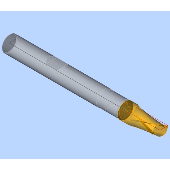 ORION SC alüminyum plastik freze 6,0x13x57 mm, T=2, DIN 6535 HB mil tip H - Sert karbür parmak freze