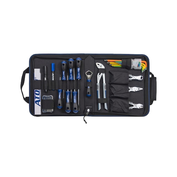 ATORN tool set heavy-duty, 34 pieces in textile zip bag - Force tool kit, 34 pieces
