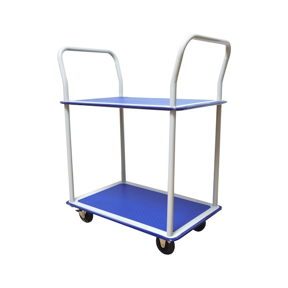 Table trolley with 2 sheet steel load areas, load capacity 200 kg - Table trolley with 2 sheet steel load areas, load capacity 200 kg