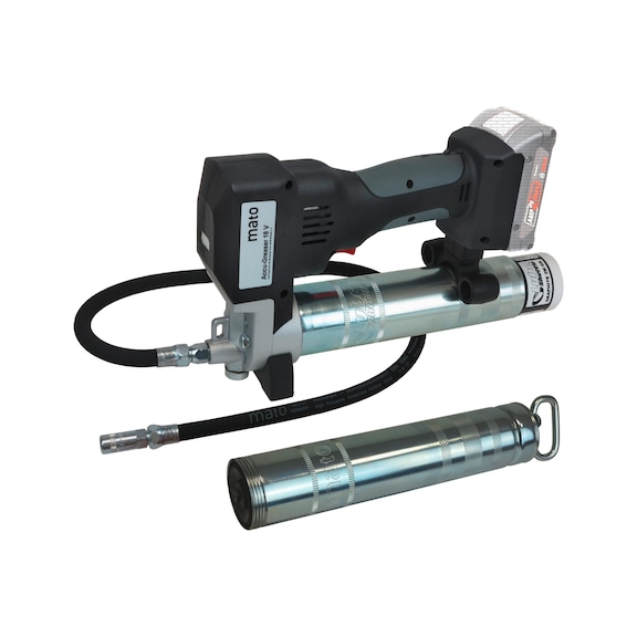 MATO cordl. gr. gun 18 V Li-ion Basic-S-LS model access. incl., w/o rech. batt. - AccuGreaser - 18 volt Basic-S-LS cordless grease gun (without rechargeable battery and without charger)