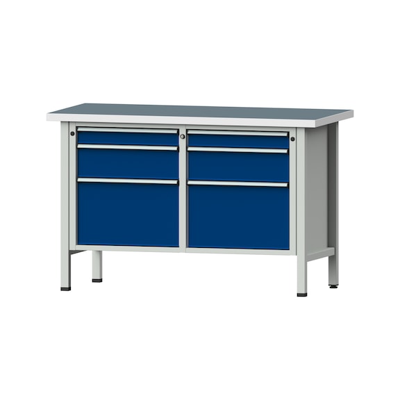 ANKE cabinet workbench, 1,500 mm, 509 V, f. ext. slide, univ.-coated 40 worktop - Etabli armoire série 509 V