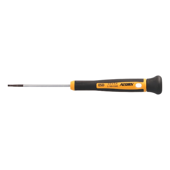 ATORN high-precision screwdriver, blade width 2.0 mm - ESD slotted screwdriver
