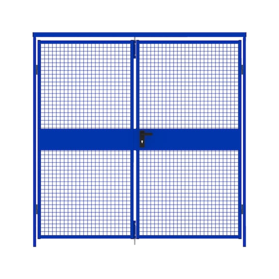 Pu. doble pleg., sist. part., dim. 2200x2200&nbsp;mm (AnxAlt) malla al. con malla 40 - Elemento de puerta de dos hojas para sistema de paredes de partición