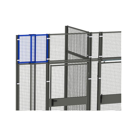 Vario attachment element TS dim. (WxH) 550-950x750mm wire grid with 40 mesh - Adjustable attachment element for partitioning system