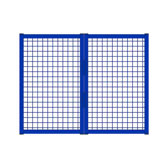 Vario corner attachment element TS dim. (WxH) 500/500x750mm wire grid w.40 mesh - Attachment element for partitioning system