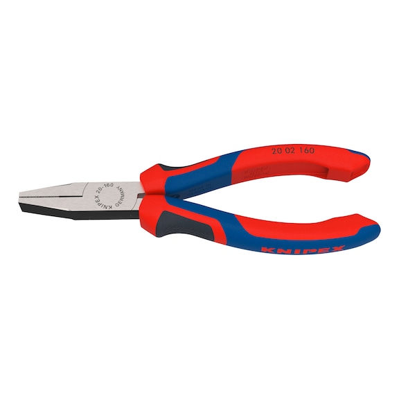 Flat nose pliers with 2-component grip covers