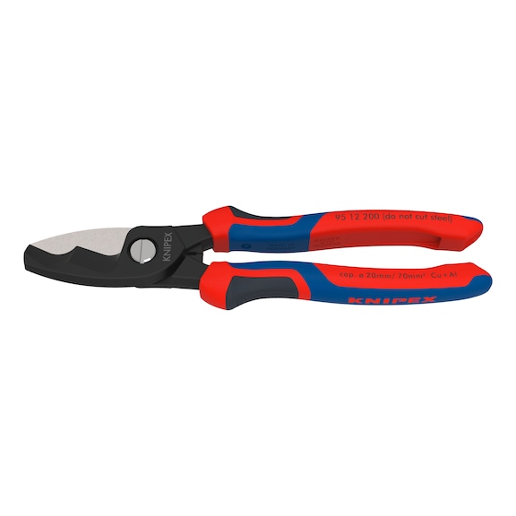 Cable cutters with double cutting edge