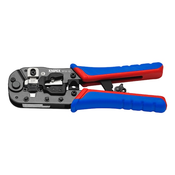 Crimping pliers for Western connector, 8-pole