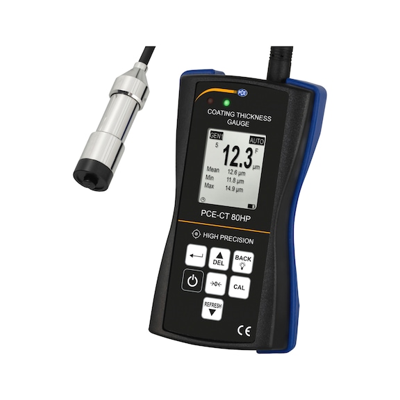 PCE coating thickness gauge incl. comb. probe <B>F</B>: 0-3,000 µm, <B>NF</B>: 0-3,000 µm - Coating thickness gauge 