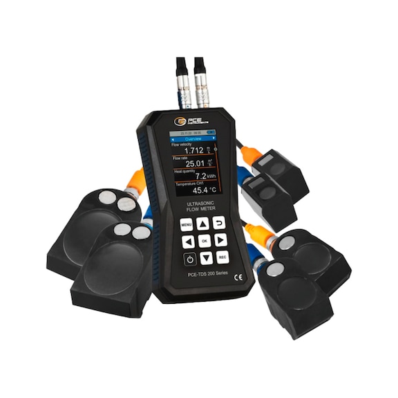PCE Ultraschall-Durchflussmessgerät PCE-TDS 200 SML mit Sensoren  - Ultraschall-Durchflussmessgerät