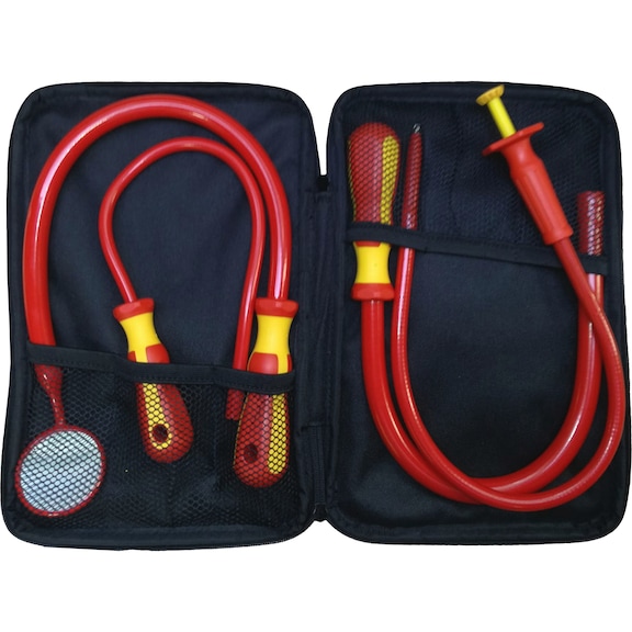 VDE insulated inspection tool set, 4 pcs in textile bag - VDE insulated tool set, 4 pcs