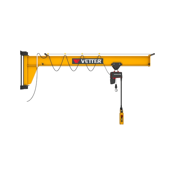 Wall-mounted slewing crane (AW) complete set with chain hoist